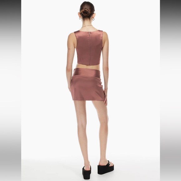 Aritzia Sunday Best Black Shiloh Satin Bustier - Picture 7 of 8